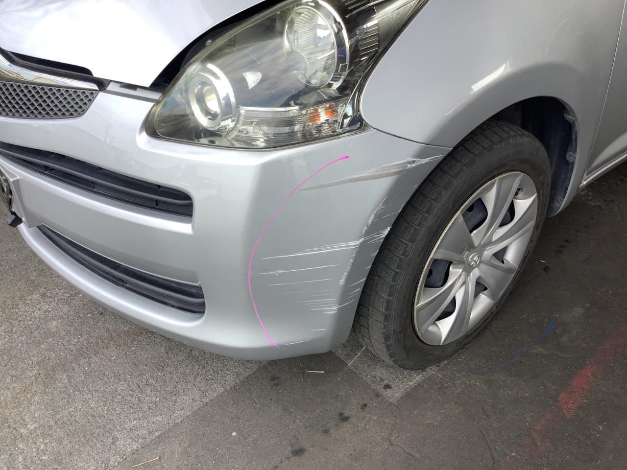 ラクティス DBA-SCP100 RバンパーASSY X Lパッケージ 2SZ-FE CVT 3P0 